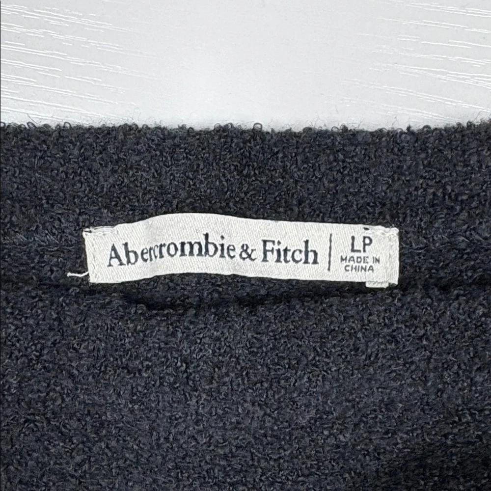 Abercrombie & Fitch Boucle Knit Off-the-Shoulder Ruched Maxi Dress Black LP